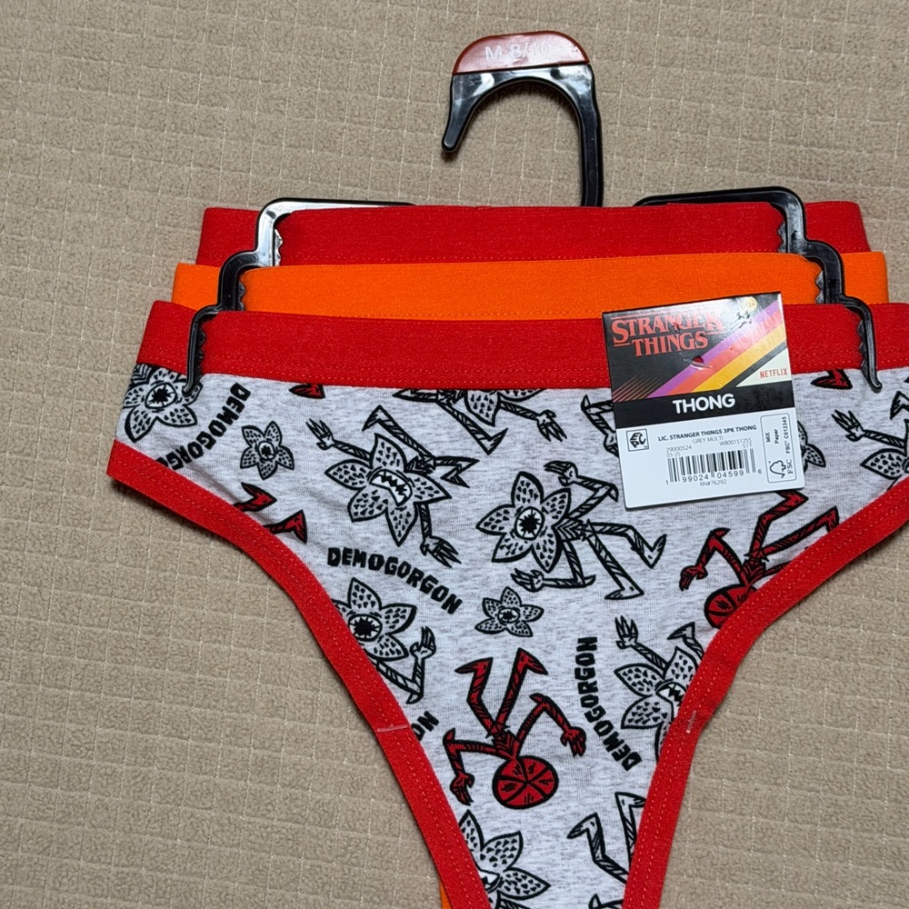 Set of 3-Stranger Things Demogorgon Thong Set